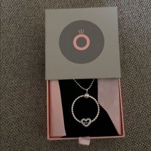 Pandora Moments Beaded O pendant & heart charm NWT